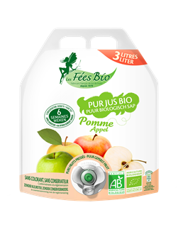Les Fées Bio Jus de pommes pur bio 3l - 8000